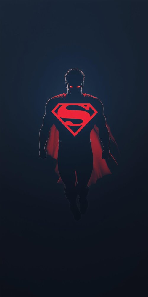 Superman_Silhouette_Red_Glow - Related Ghetto Wallpapers wallpaper