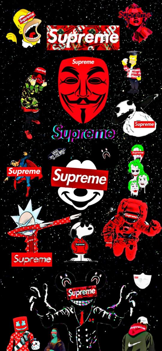 Supreme Cartoon Mashup - Related Dope Wallpapers wallpaper