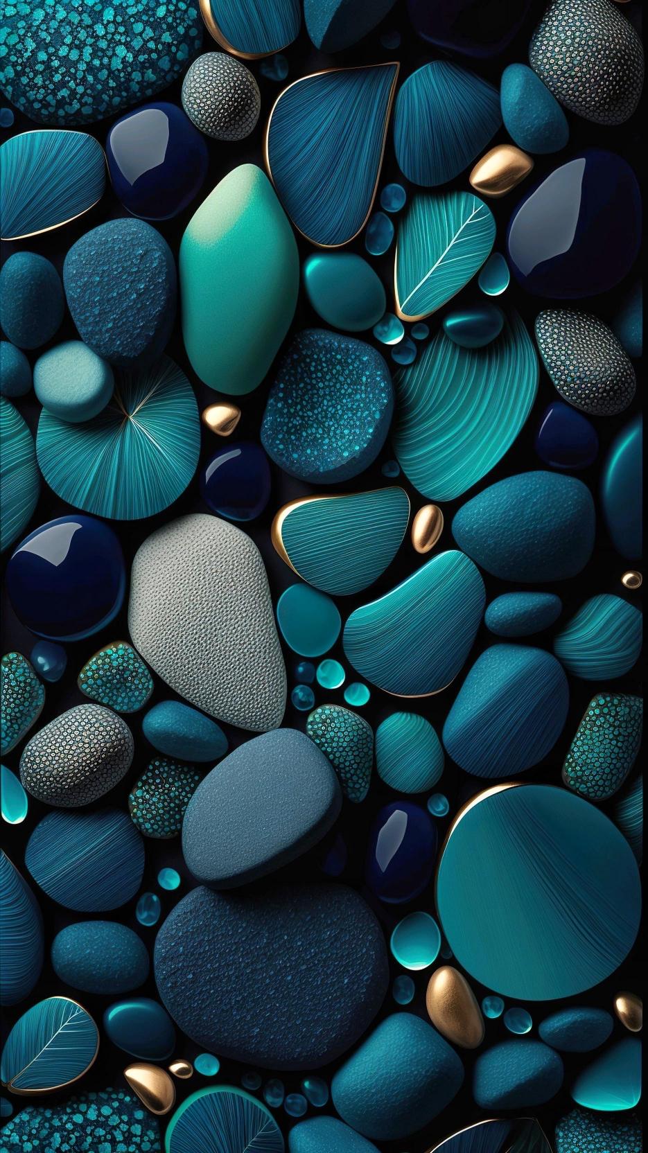Teal Stone Abundance - Related StockWalls wallpaper