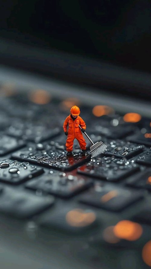 Tiny Cleaner on Keyboard - Related Ghetto Wallpapers wallpaper