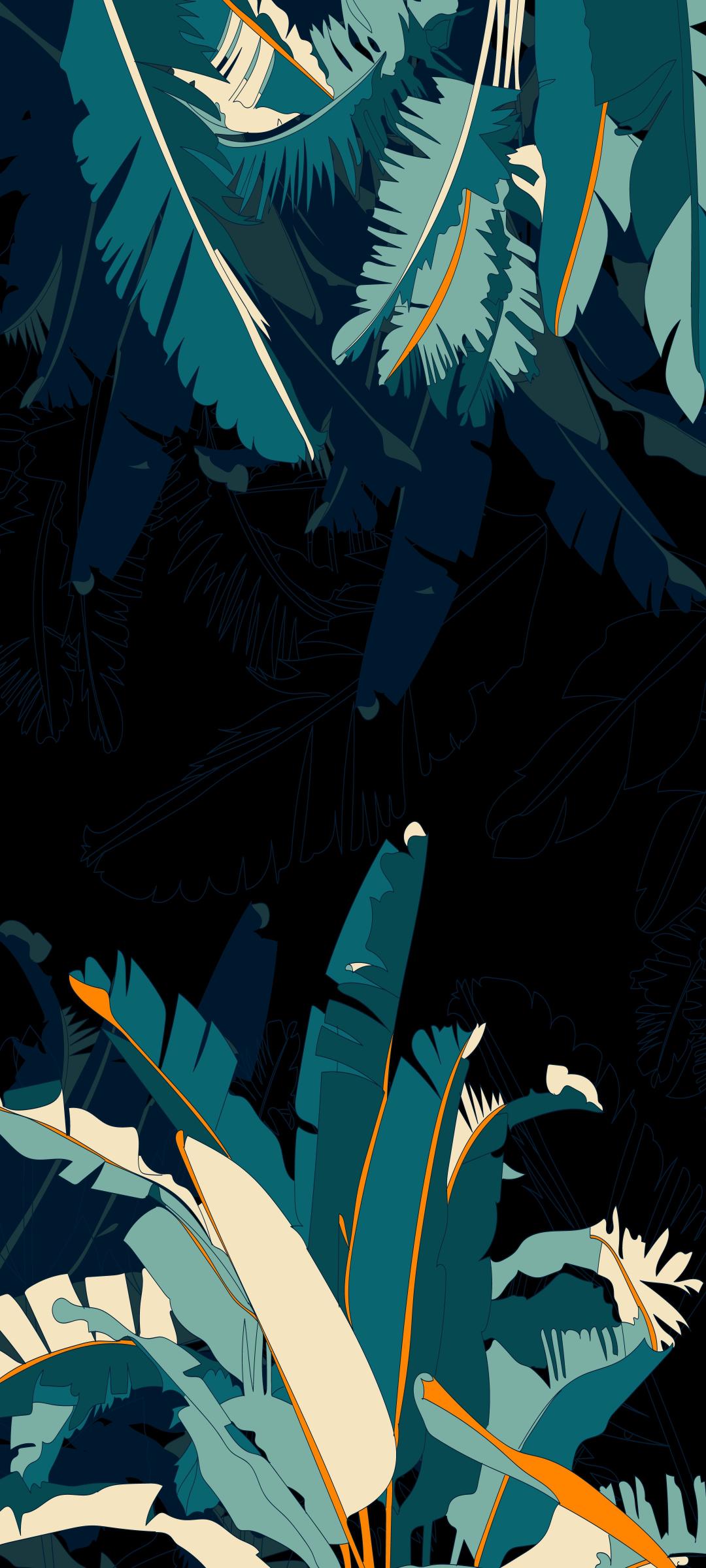 Tropical Leafy Night