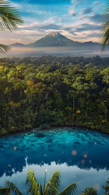 Tropical Mountain Lake View - Related 4K Wallpapers wallpaper