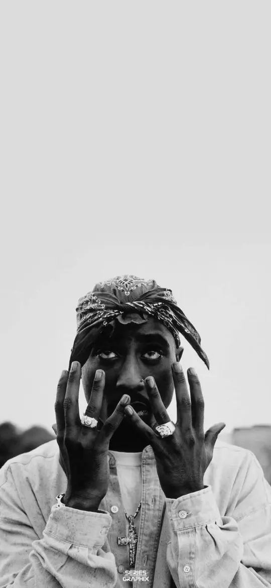 Tupac Shakur Black and White