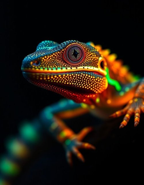 Vibrant Gecko Portrait - animals Wallpaper