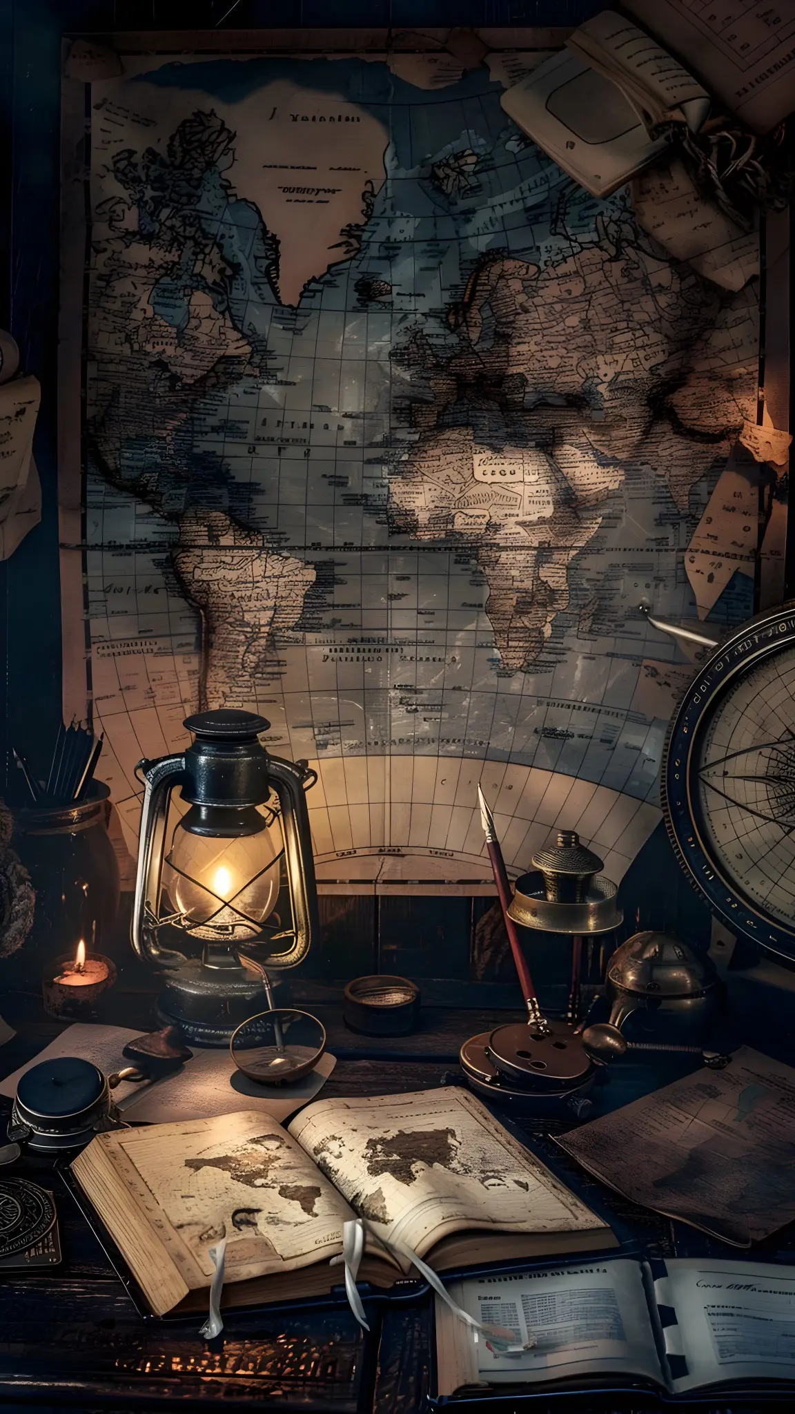 Vintage Explorer's Study - Related Dope Wallpapers wallpaper