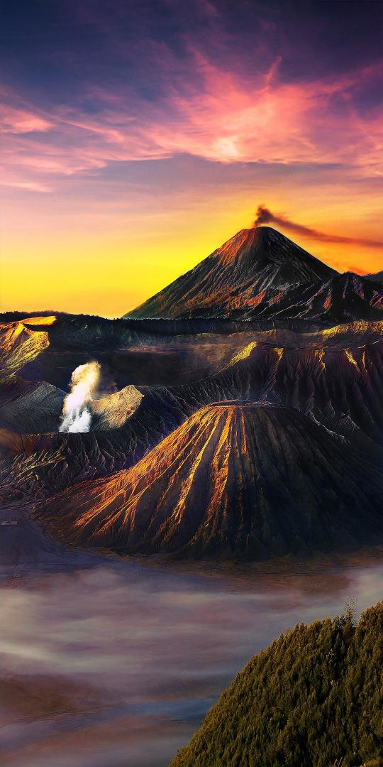 Volcanic Sunset Landscape - Related Dope Wallpapers wallpaper