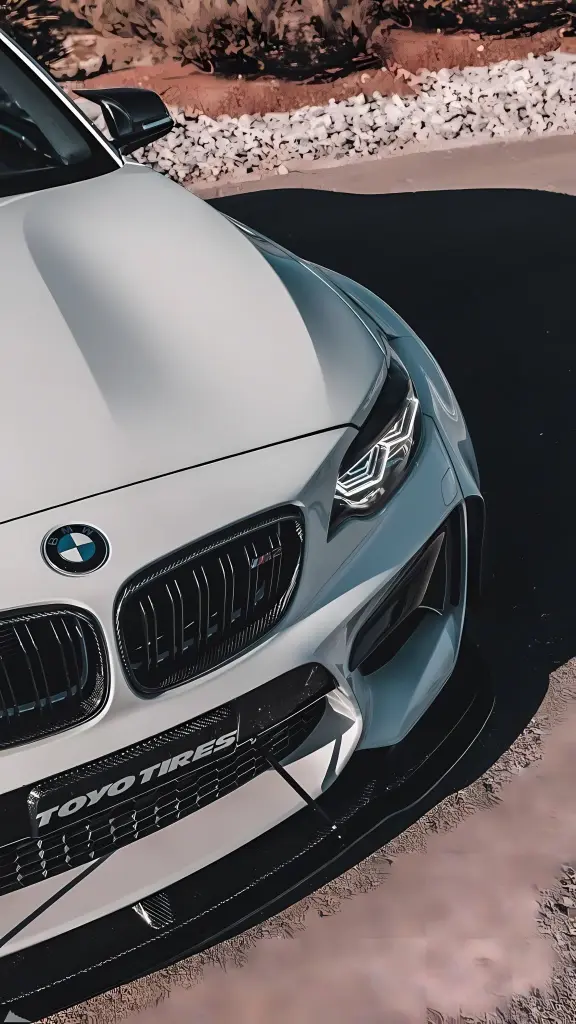 White BMW Front View - Related Dope Wallpapers wallpaper