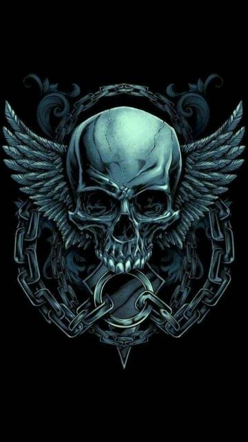 Winged Skull and Chains