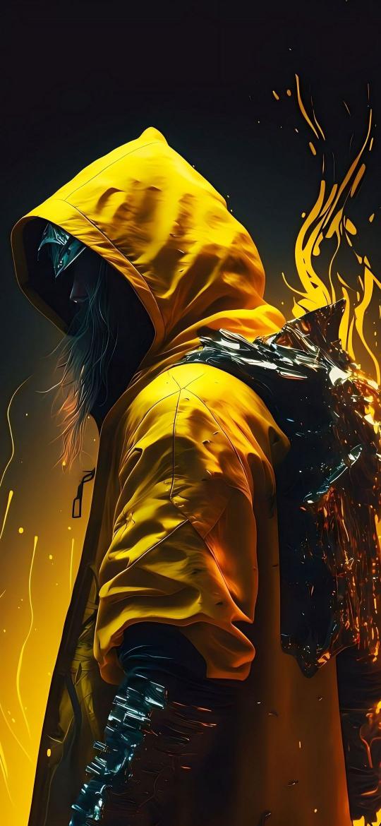 Yellow Hooded Figure - Related Ghetto Wallpapers wallpaper