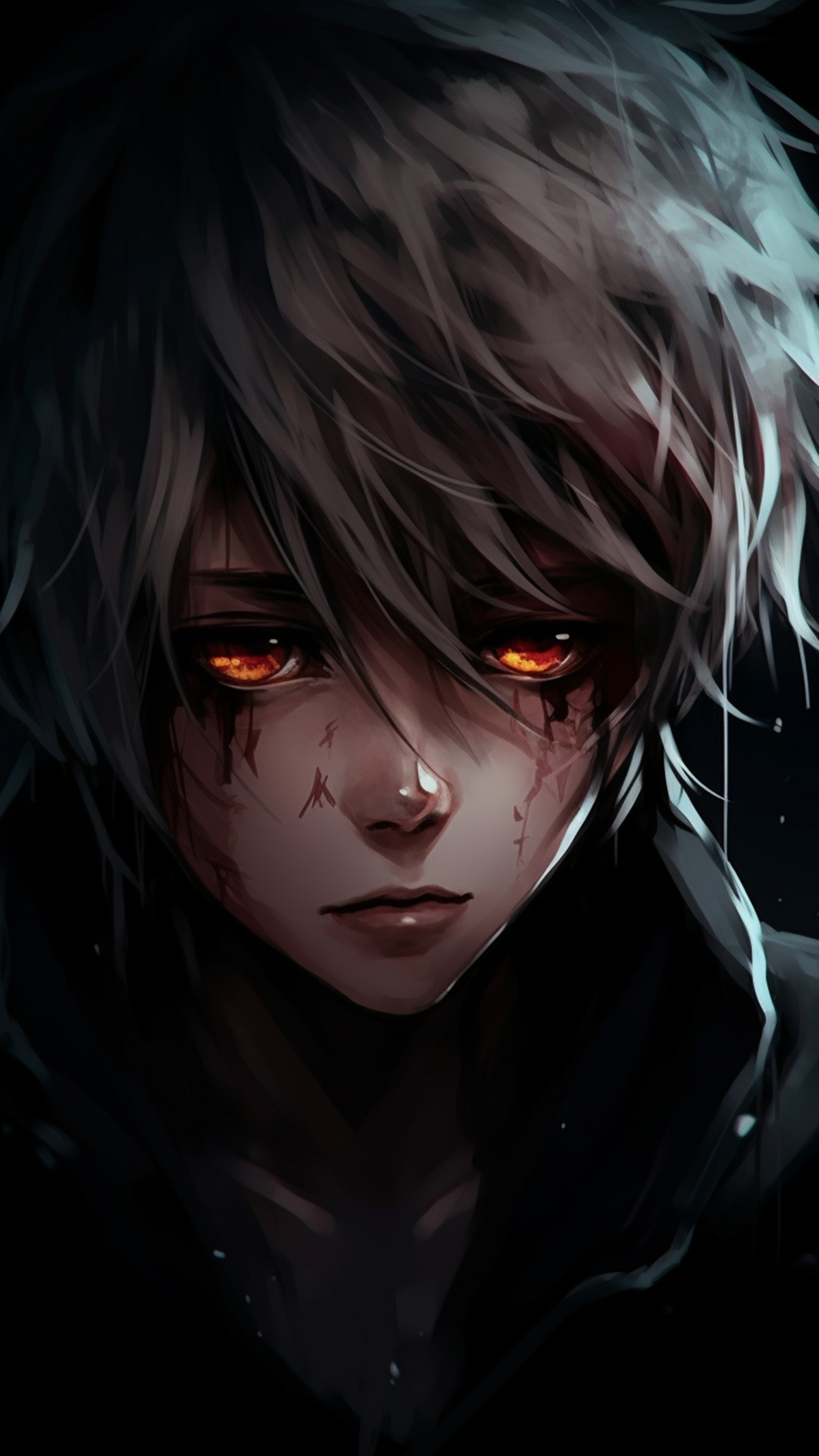 Dark Anime Boy Portrait - anime boy wallpaper for Ghetto Wallpapers