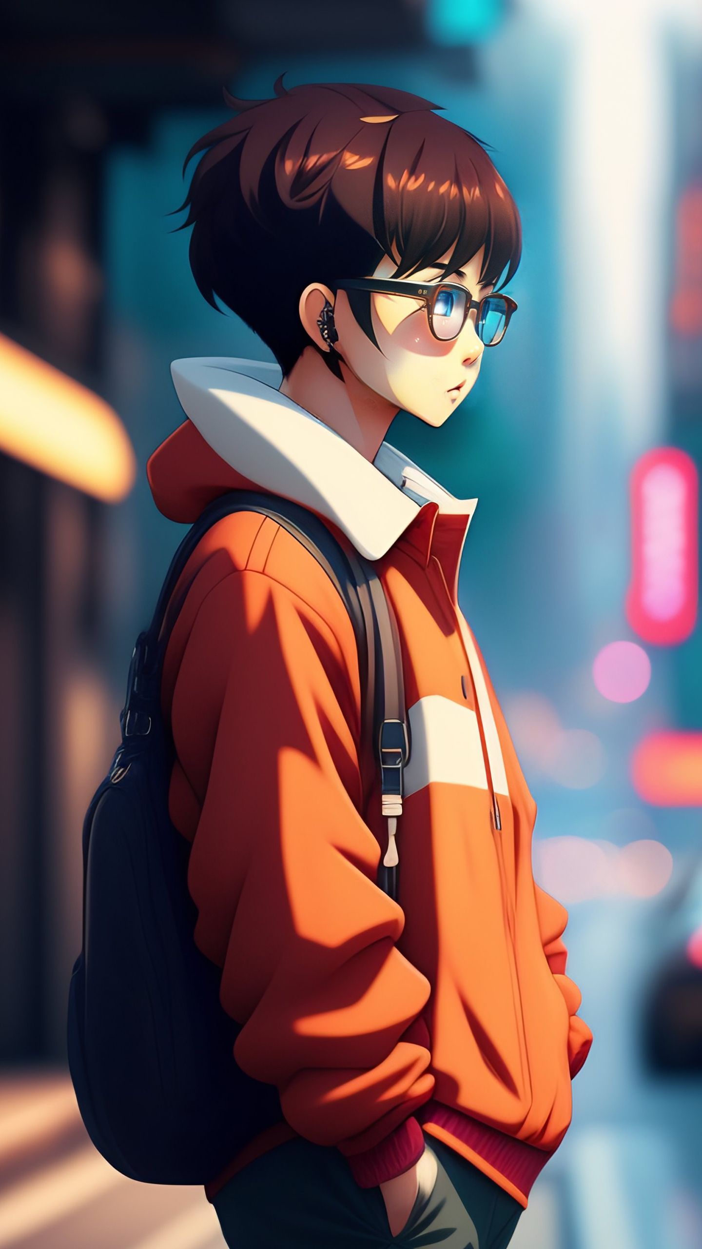 Anime Boy City Stroll - anime boy wallpaper for Ghetto Wallpapers