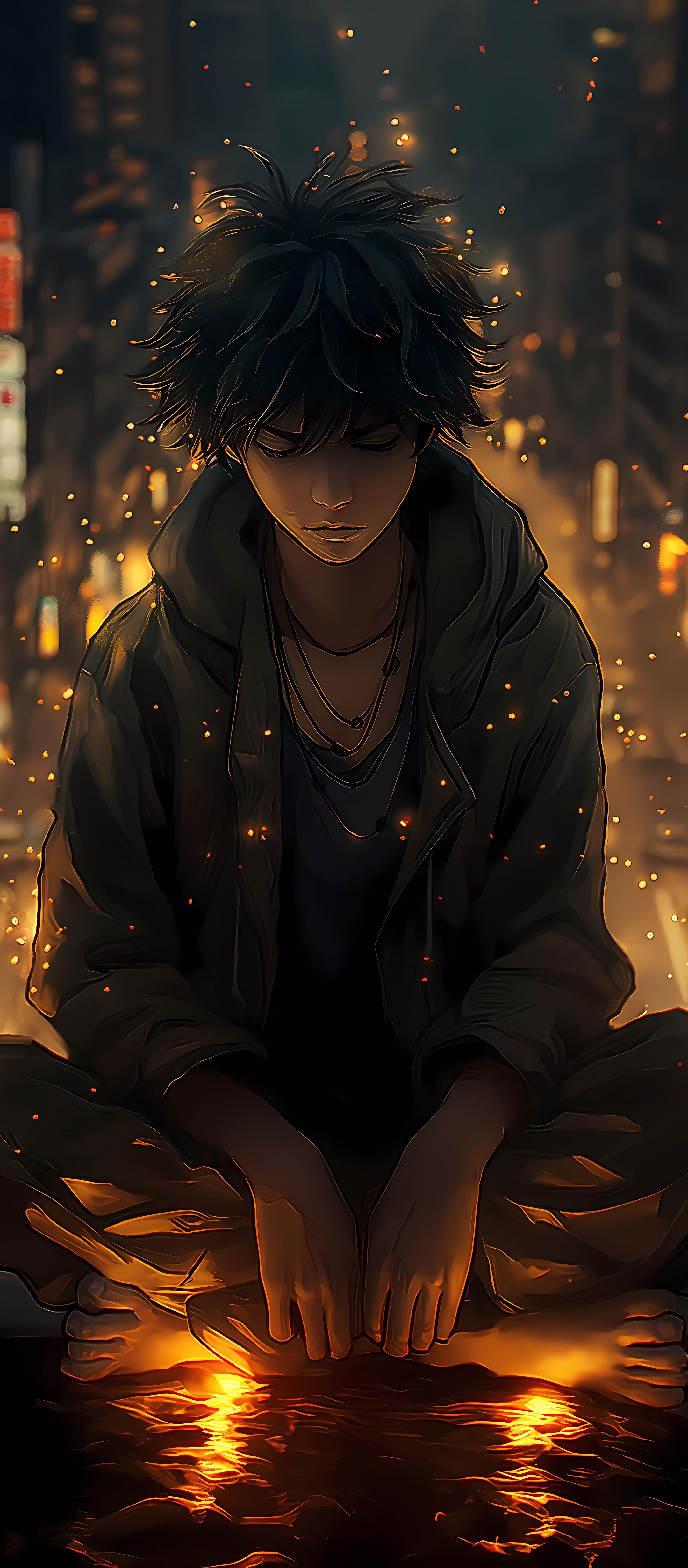 Sad Anime Boy Reflection - anime boy wallpaper for Ghetto Wallpapers