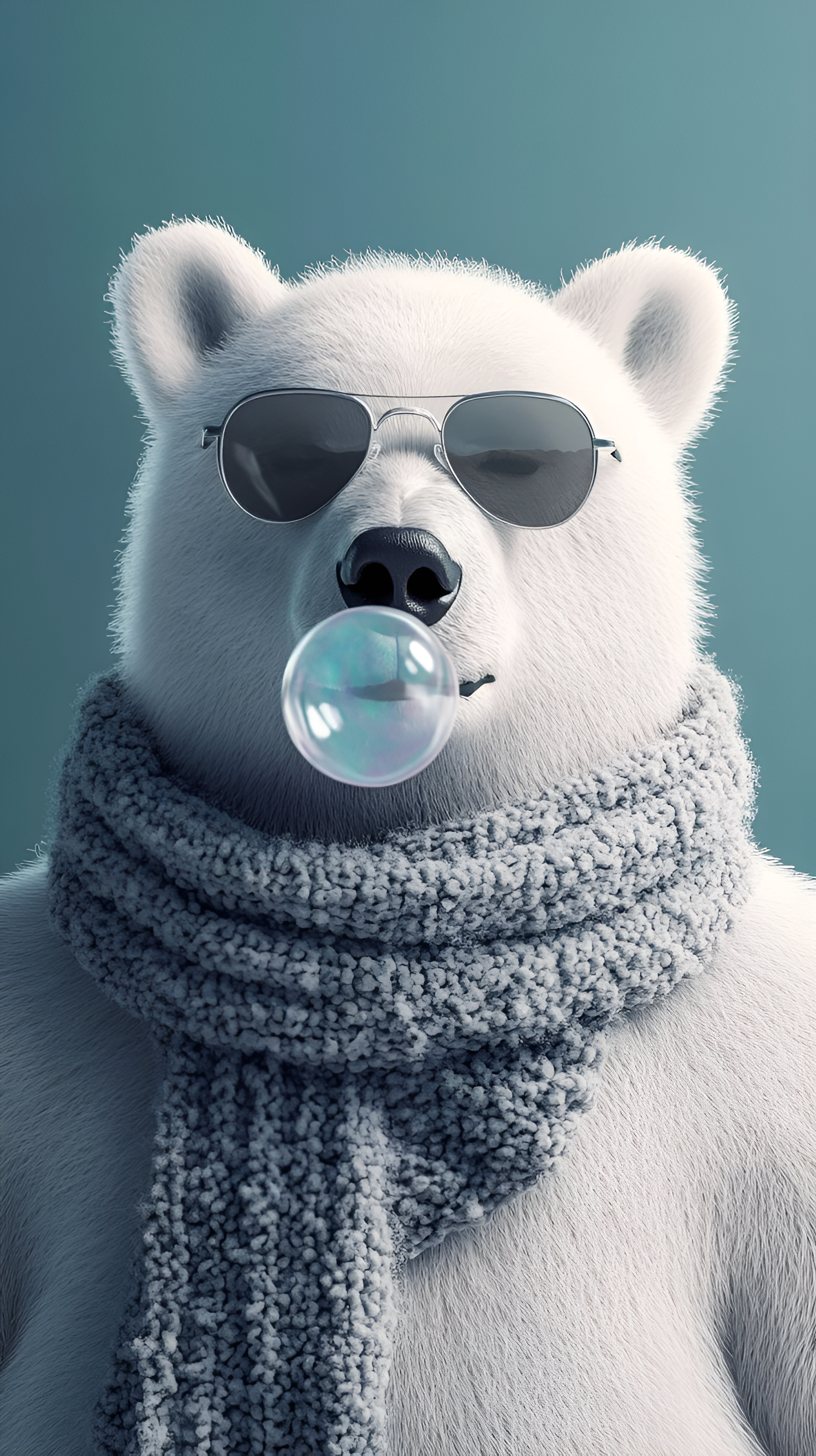 Cool Polar Bear Portrait - animals wallpaper for Ghetto Wallpapers