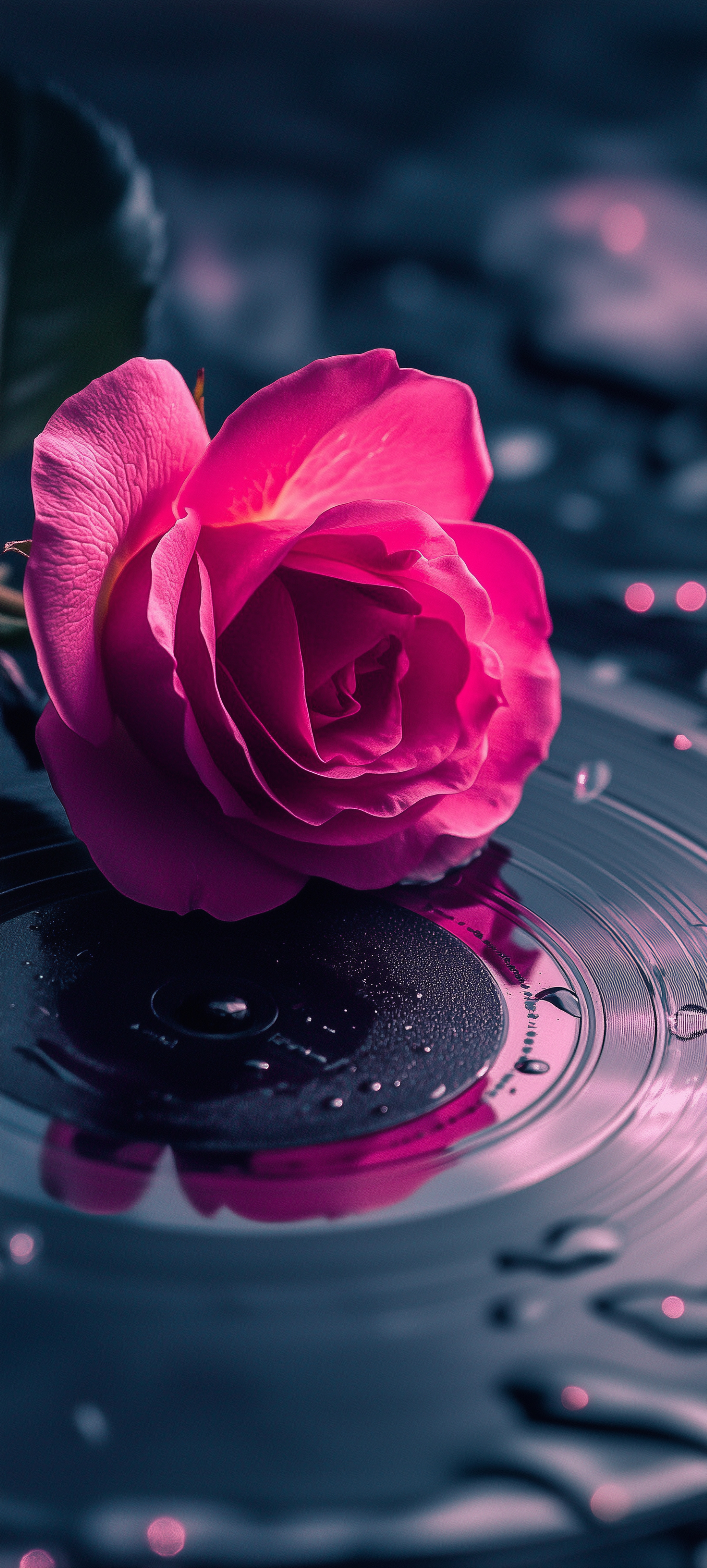 Pink Rose Vinyl Record - rose wallpaper for Ghetto Wallpapers