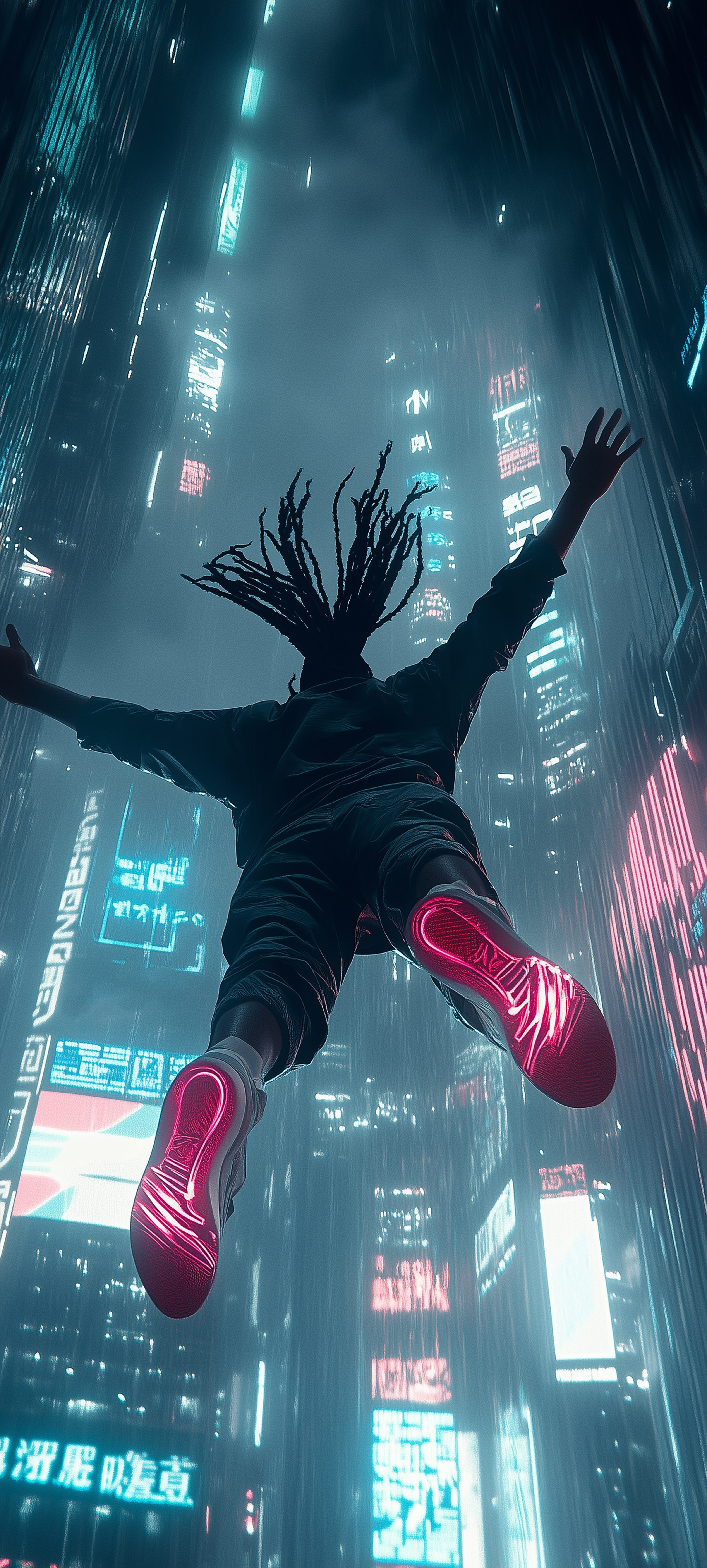 Cyberpunk City Freefall - cyberpunk wallpaper for Ghetto Wallpapers