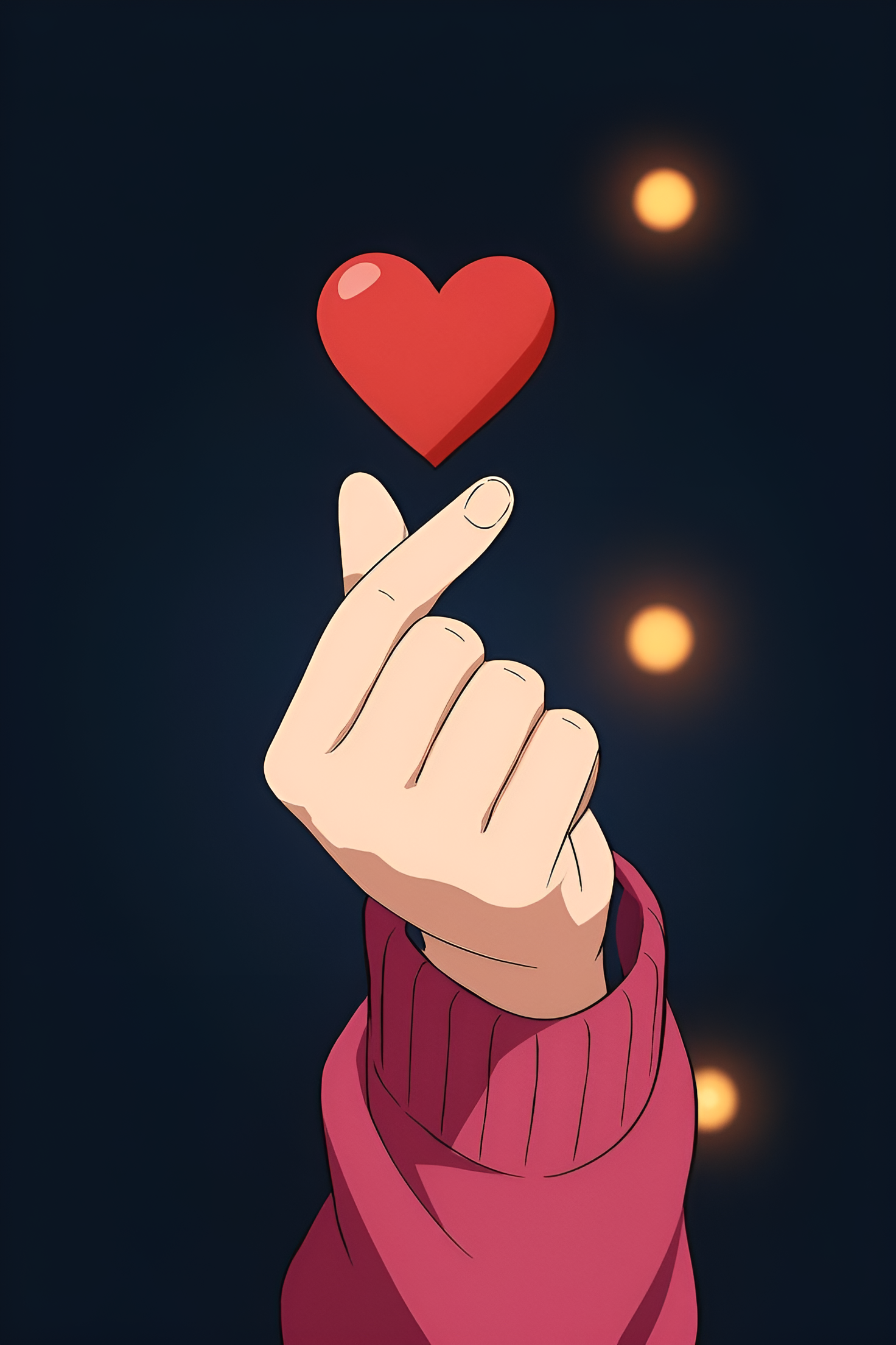 Anime Finger Heart Gesture - anime wallpaper for Ghetto Wallpapers