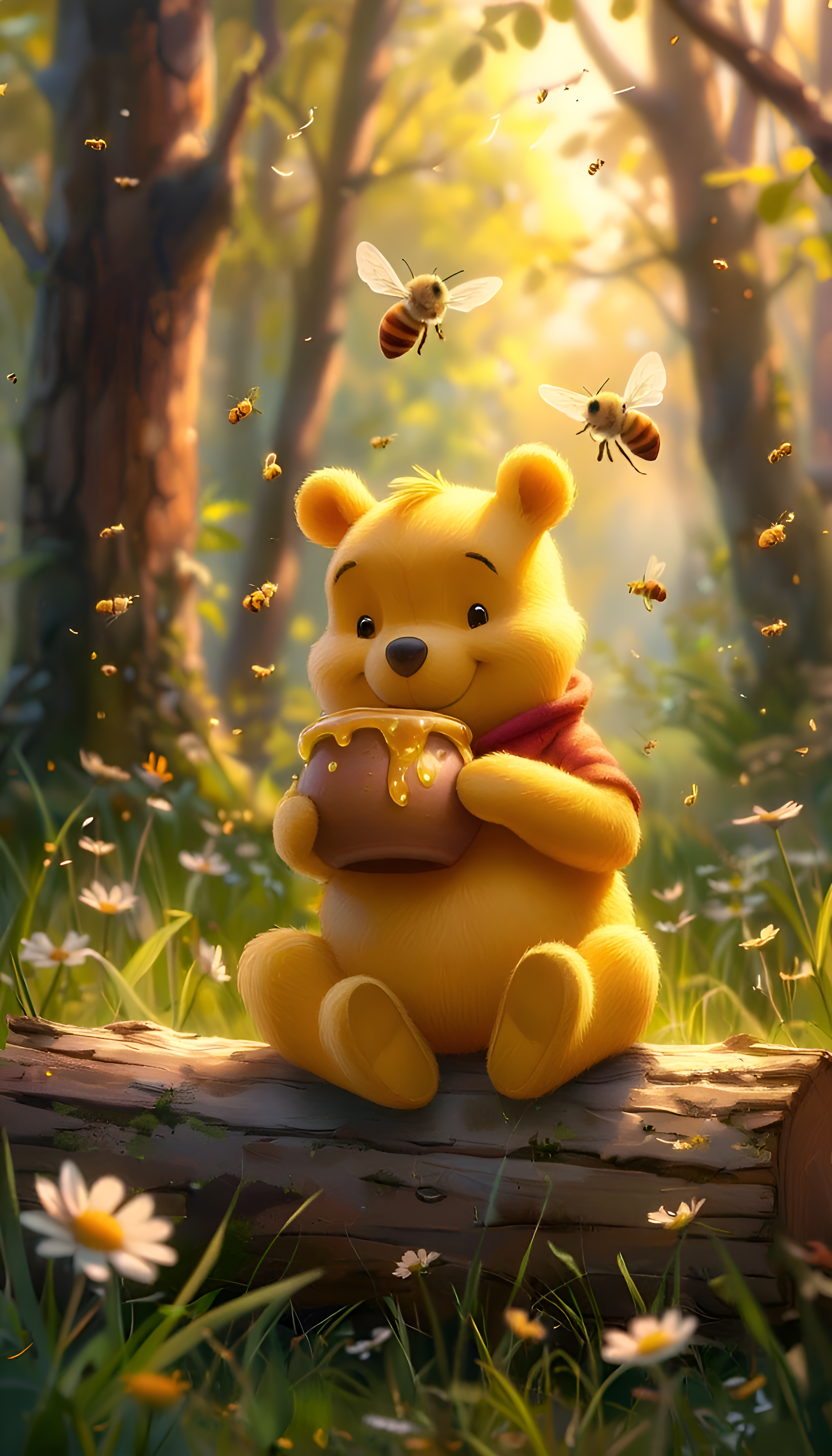 Winnie the Pooh Honey - cartoon wallpaper for Ghetto Wallpapers