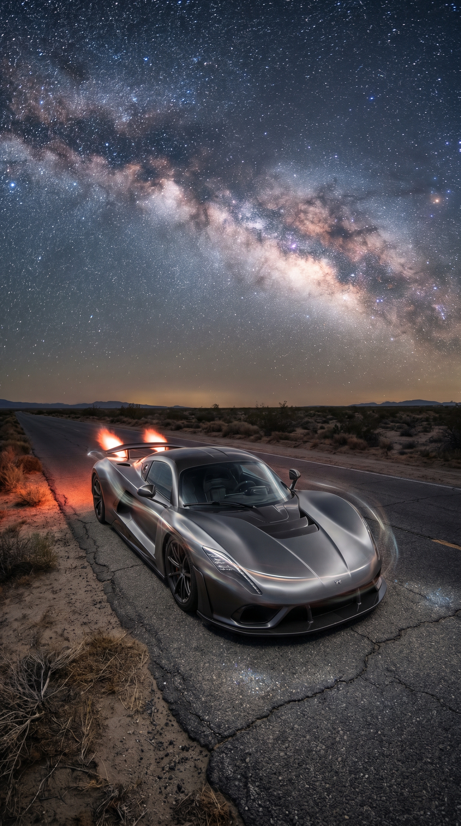 Supercar Under Milky Way - cars wallpaper for Ghetto Wallpapers