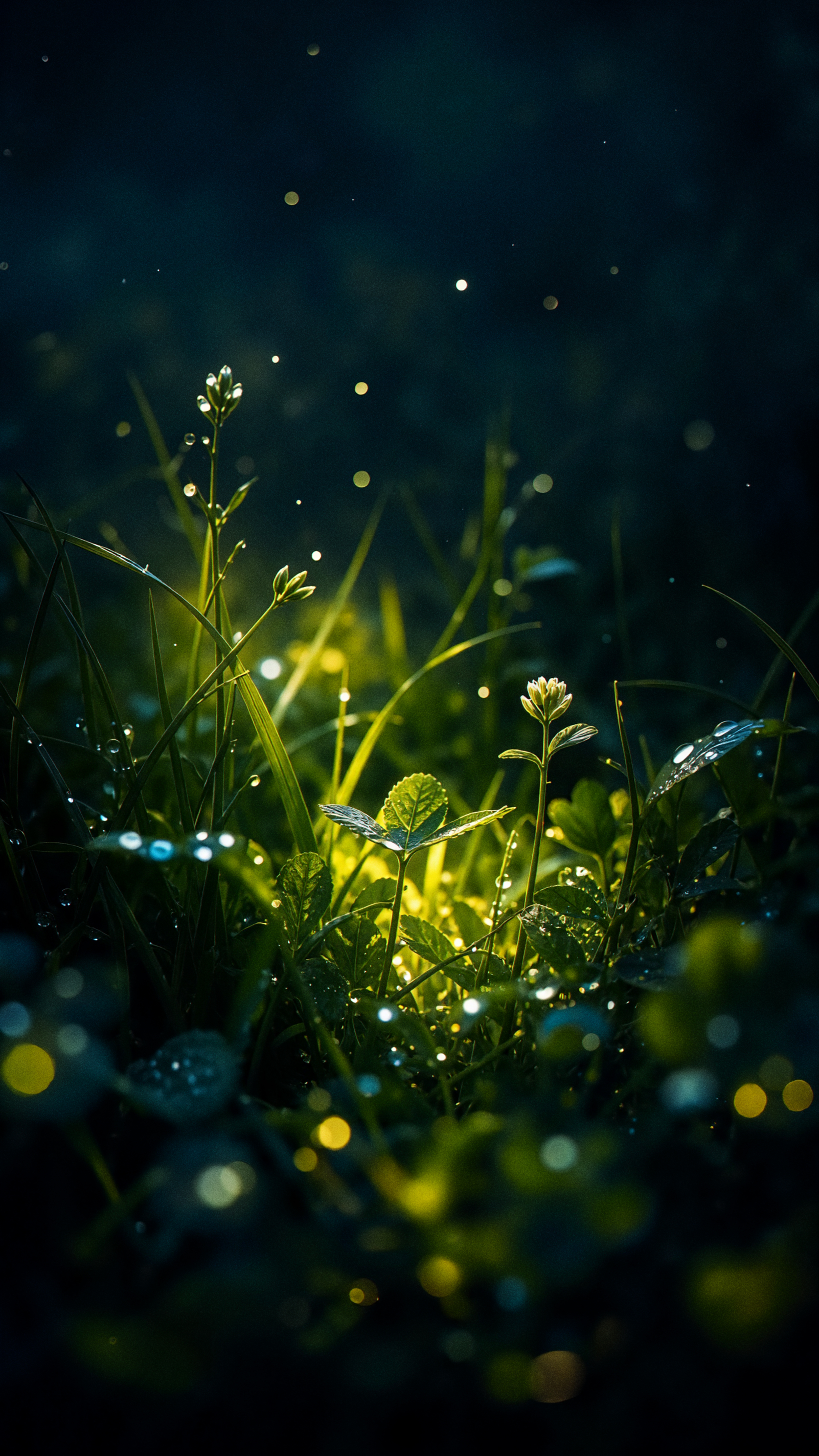 Glowing Morning Dew Grass - nature wallpaper for Ghetto Wallpapers