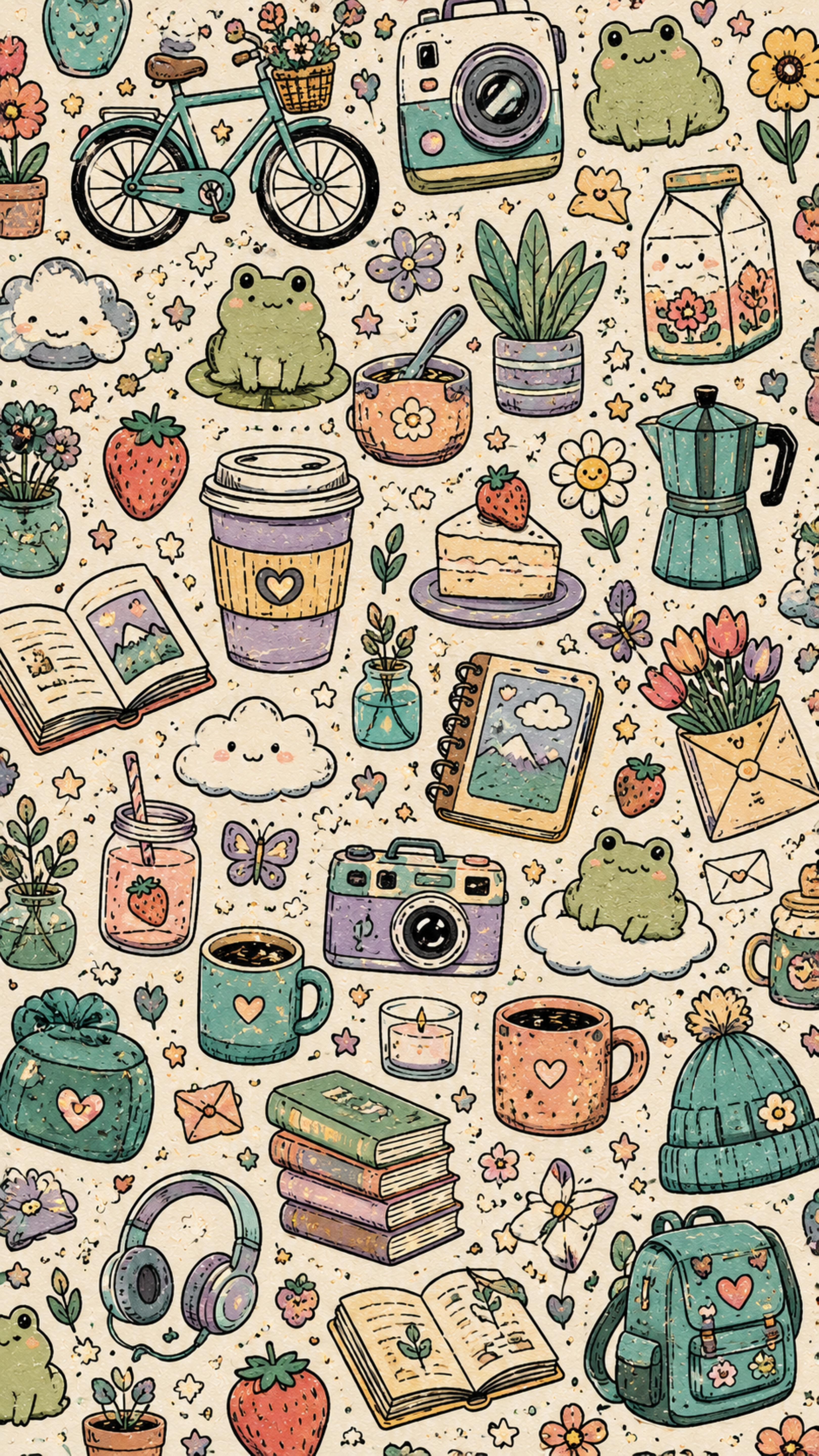 Cute Aesthetic Doodle Pattern - doodle wallpaper for Ghetto Wallpapers