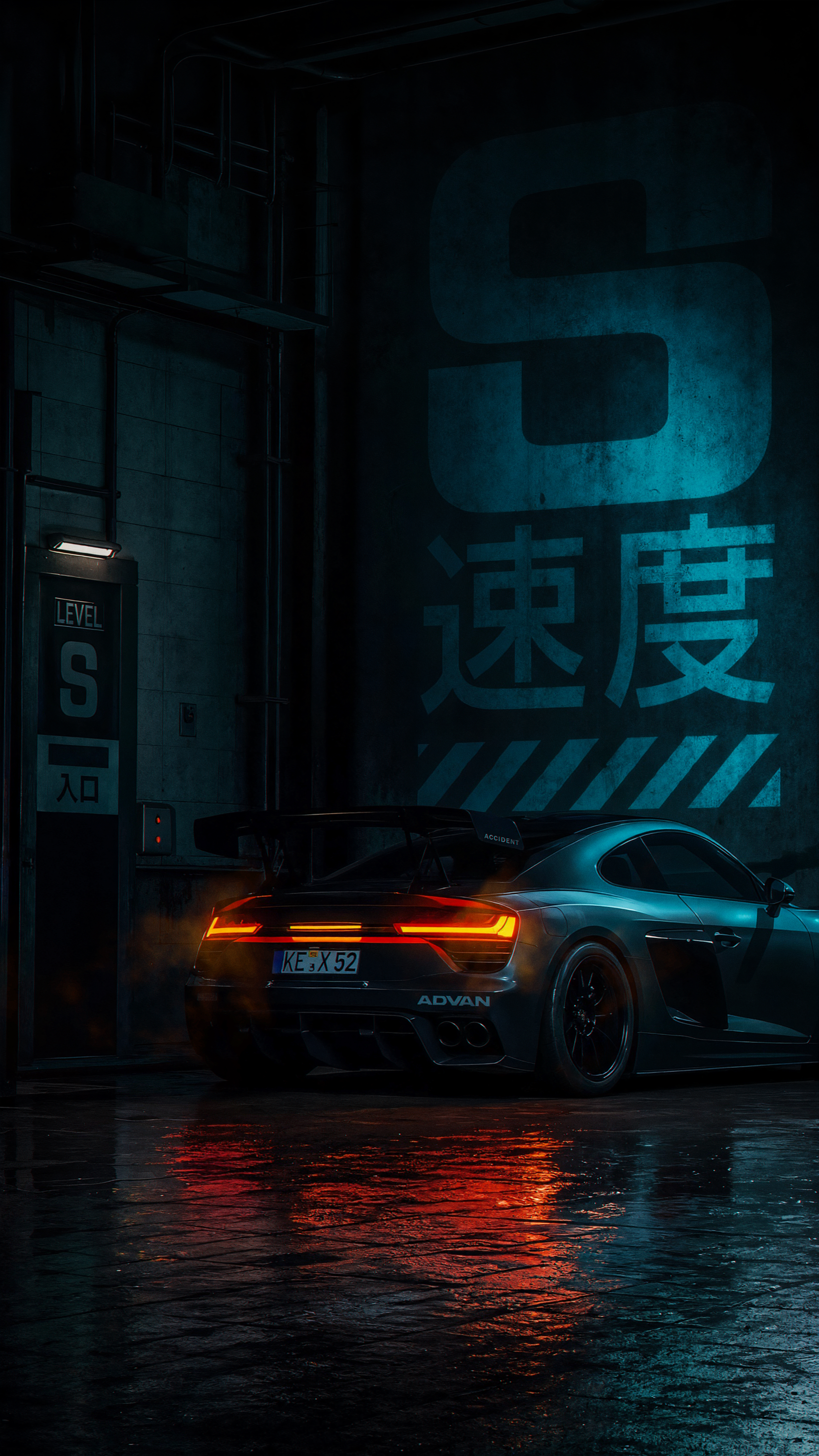 Neon Audi R8 Night - audi wallpaper for Ghetto Wallpapers