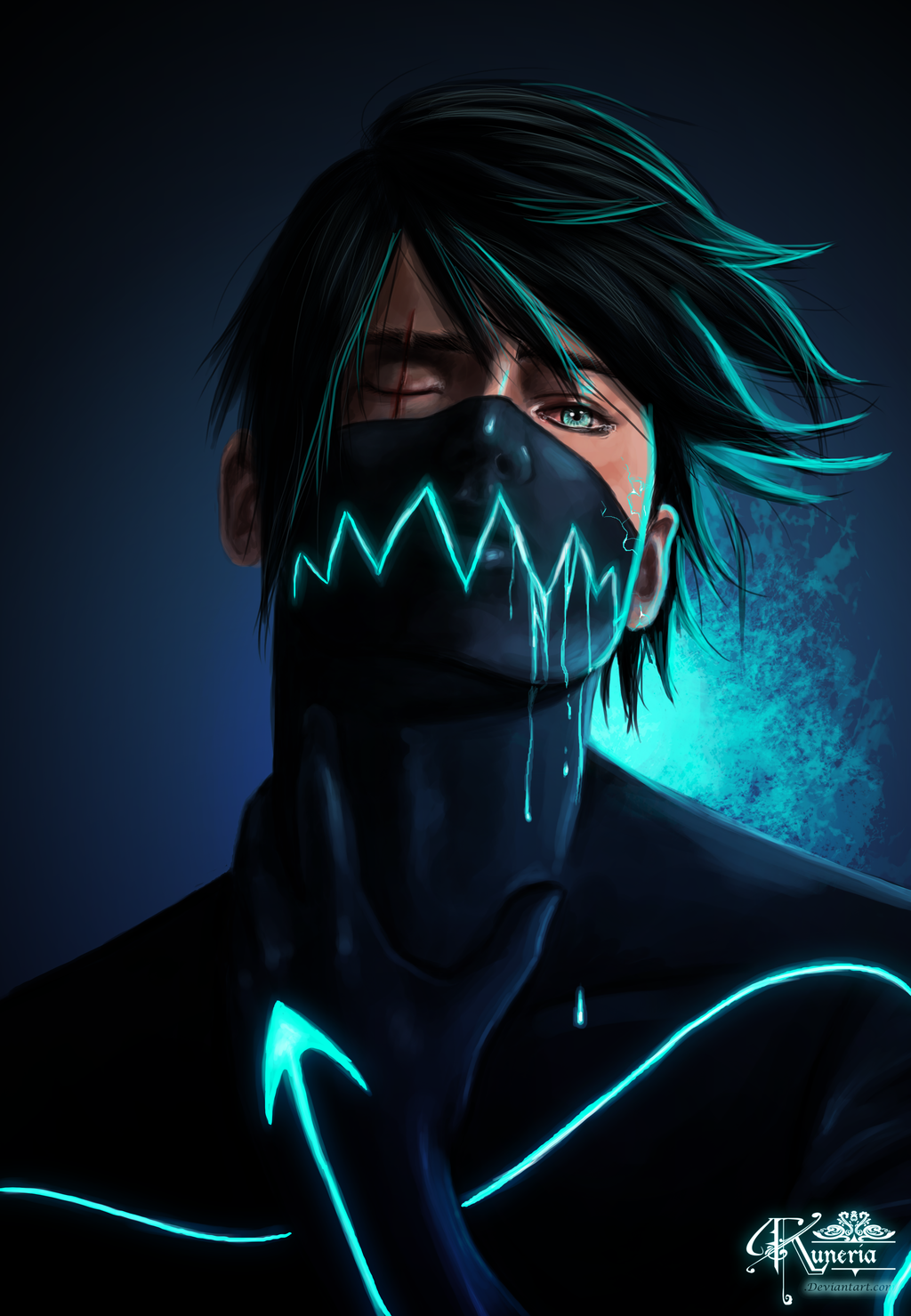 Neon Mask Anime Boy - anime boy wallpaper for Ghetto Wallpapers