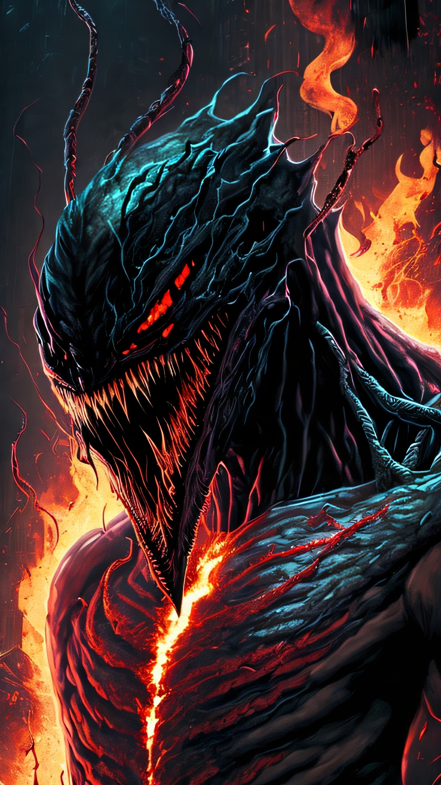 Fiery Dark Monster Portrait - monster wallpaper for Ghetto Wallpapers