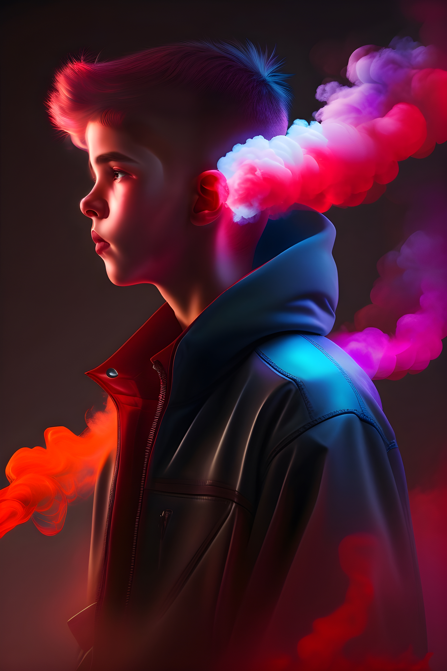 Neon Smoke Anime Boy - anime boy wallpaper for Ghetto Wallpapers