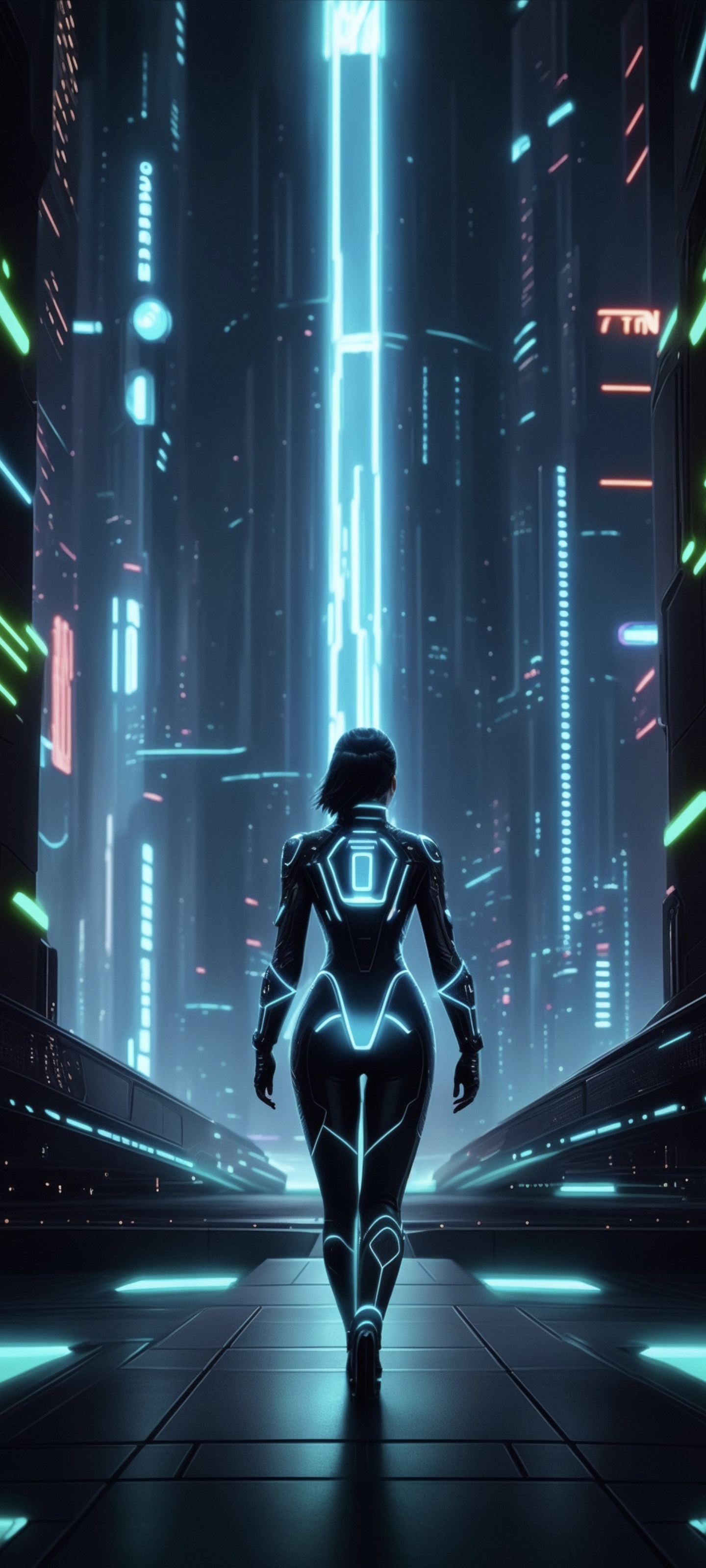 Cyberpunk Neon City Walker - cyberpunk wallpaper for Ghetto Wallpapers
