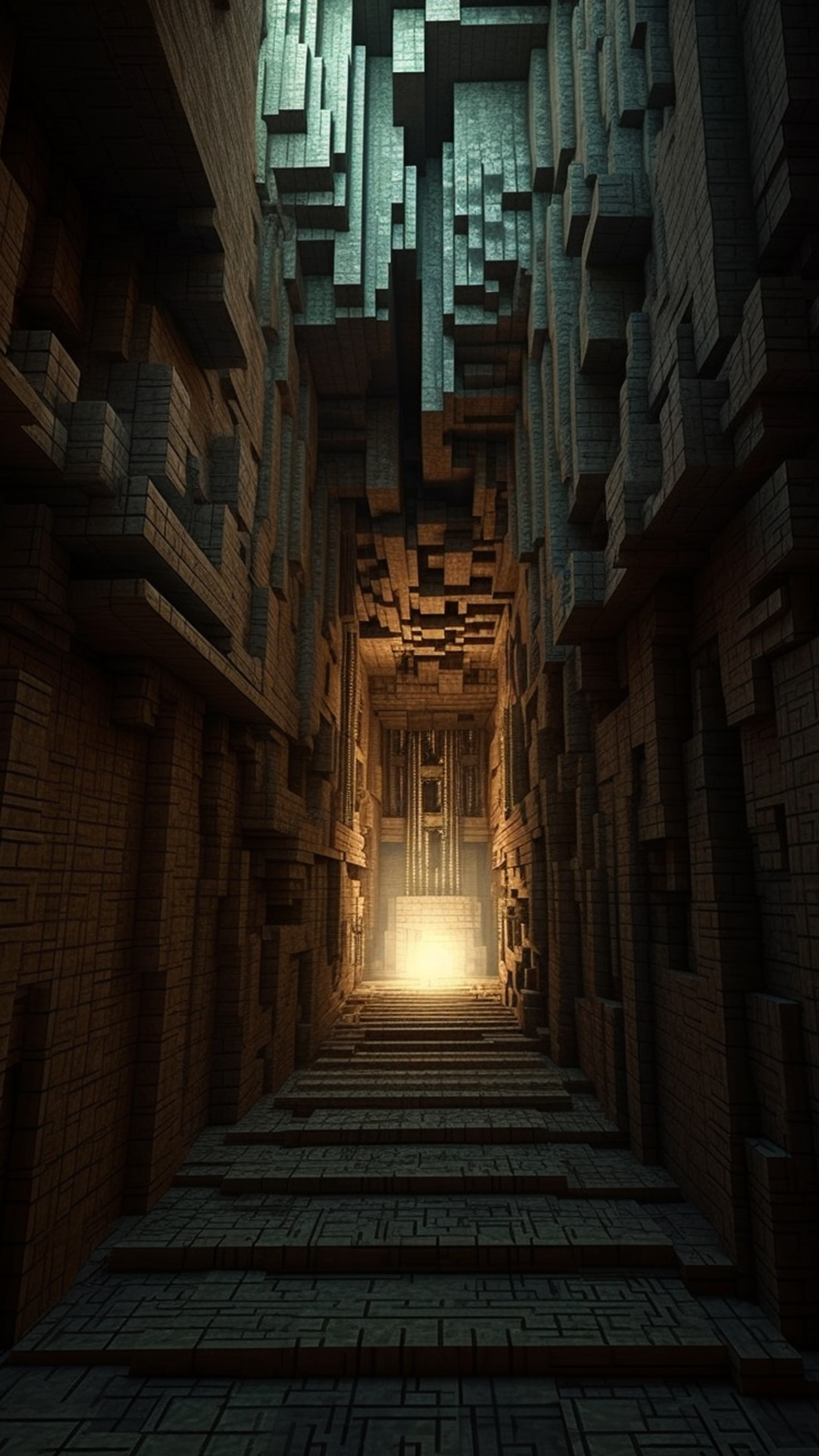 Ancient Sci-Fi Corridor - minecraft wallpaper for Ghetto Wallpapers