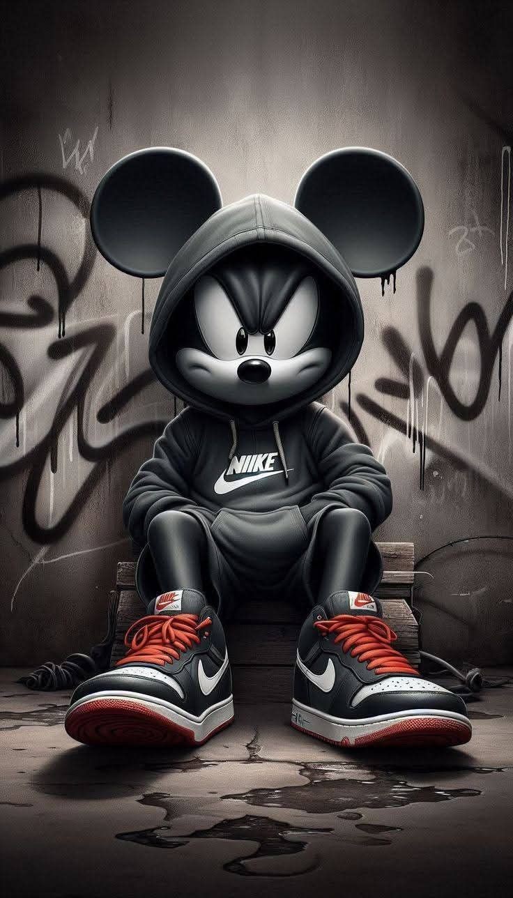 Gritty Mickey Graffiti - graffiti wallpaper for Ghetto Wallpapers