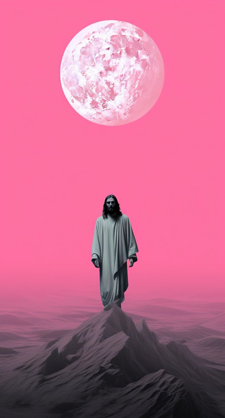 Pink Moon Figure - spiritual wallpaper for Ghetto Wallpapers