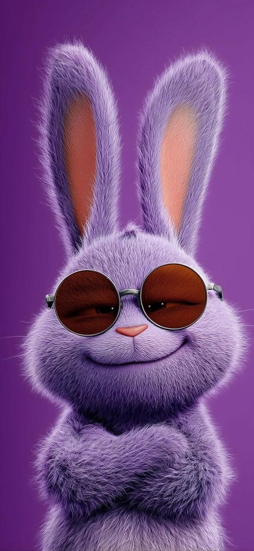 Cool Purple Bunny - animal Wallpaper