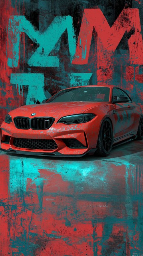 Red BMW M2 Grunge - Related Ghetto Wallpapers wallpaper