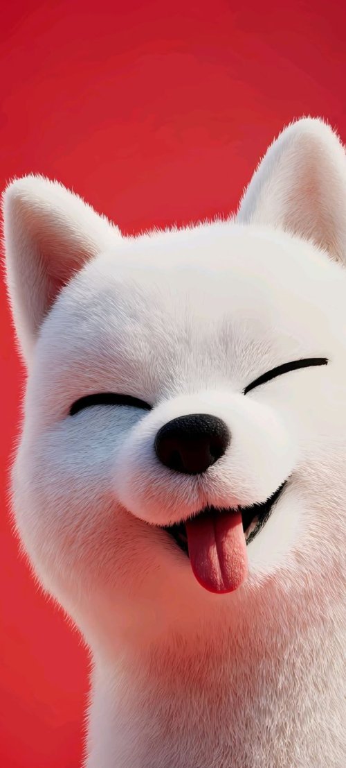 Happy White Puppy Portrait - Related Ghetto Wallpapers wallpaper