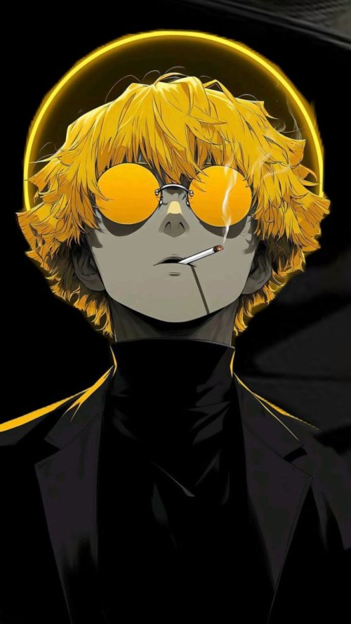Yellow Haired Anime Portrait - Related Ghetto Wallpapers wallpaper