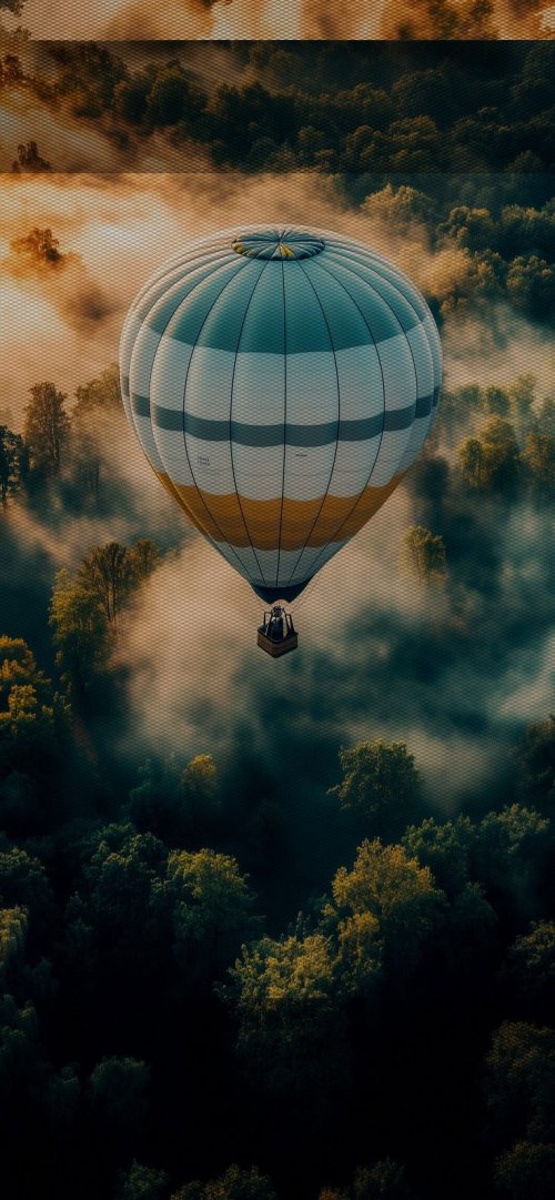 Balloon Above Forest Mist - Related Ghetto Wallpapers wallpaper