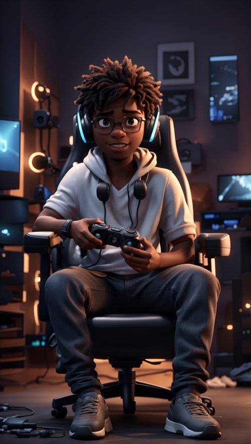 Young Gamer Playing Video - Related Ghetto Wallpapers wallpaper