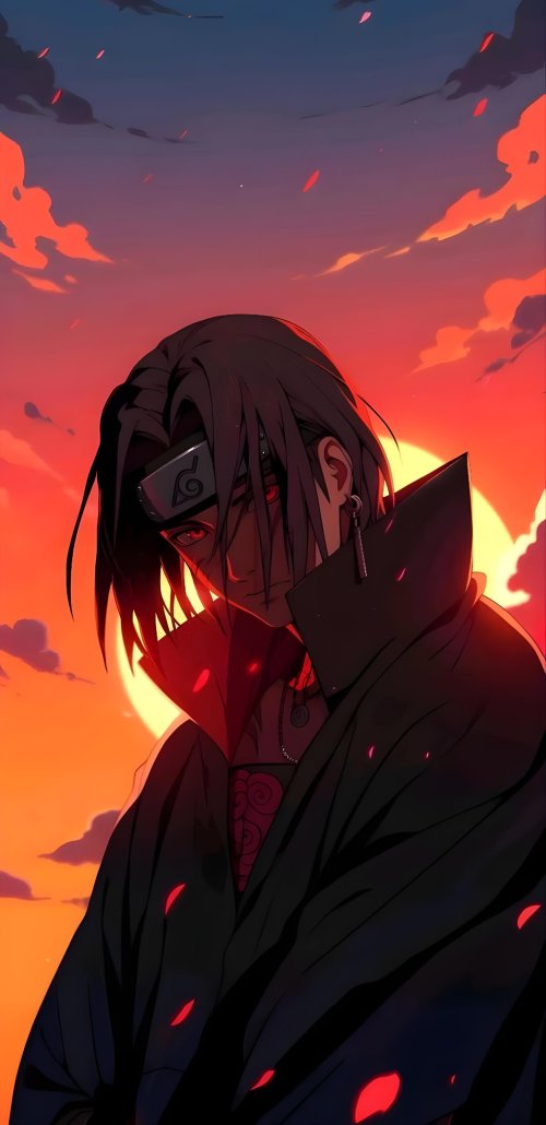 Itachi Uchiha Sunset Portrait - Related Ghetto Wallpapers wallpaper