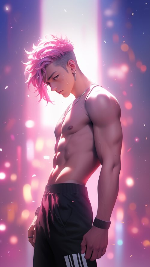 Pink Hair Anime Boy - Related Ghetto Wallpapers wallpaper