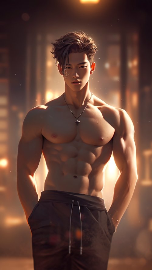Muscular Anime Boy Portrait - Related Ghetto Wallpapers wallpaper