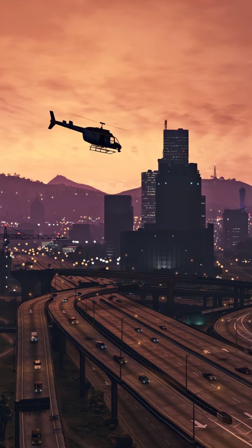 Helicopter Over City Sunset - Related Ghetto Wallpapers wallpaper