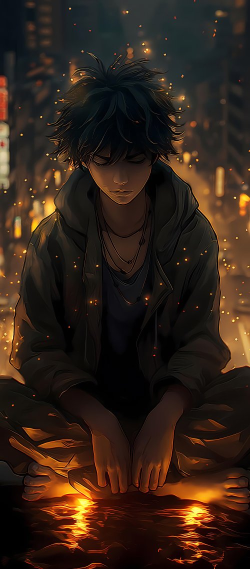Sad Anime Boy Reflection