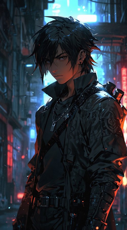 Cool Cyberpunk Anime Boy