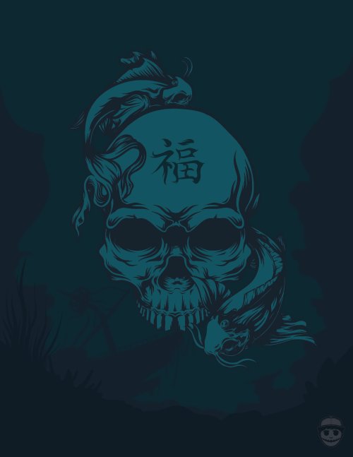 Koi Fish Skull Art - Related Ghetto Wallpapers wallpaper