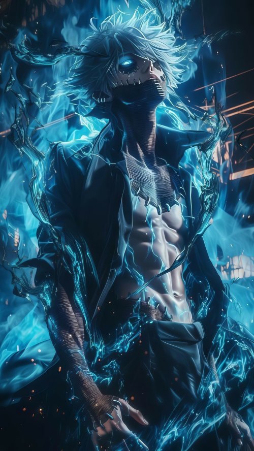Dabi Blue Fire Aura - anime Wallpaper