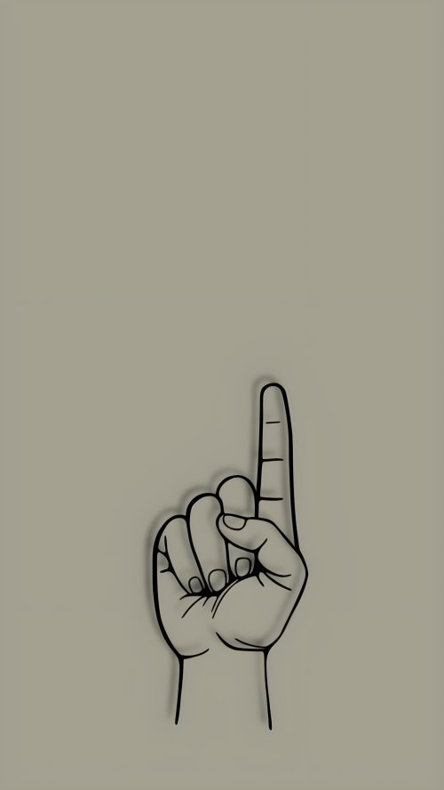 Minimalist Pointing Finger Illustration