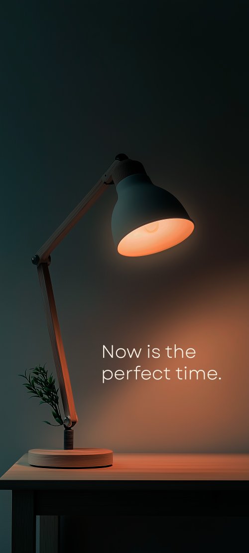 Minimalist Desk Lamp Quote
