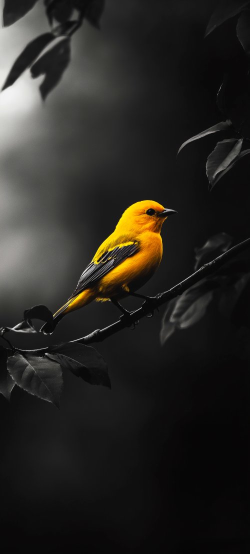 Bright Yellow Bird Wallpaper