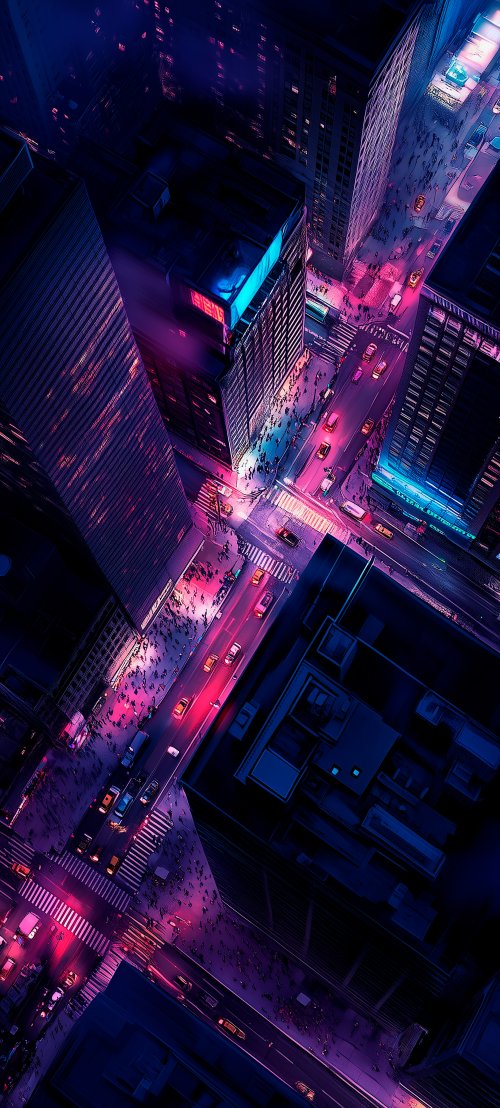 Vibrant Neon City Streets - neon Wallpaper